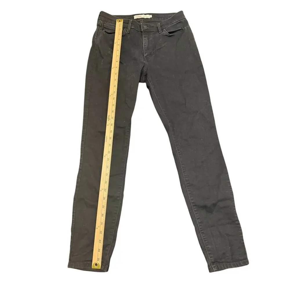 Levi Strauss Signature Women's Black Mid Rise Skinny Jeans Size 6